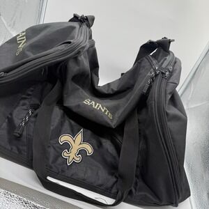 New Orleans Saints Duffle Gym Bag NFL Football Travel Black Luggage Training